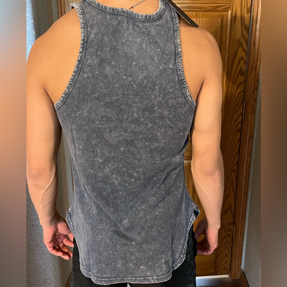 Mens Raw Gear distressed blue tank top size medium - Picture 5 of 7